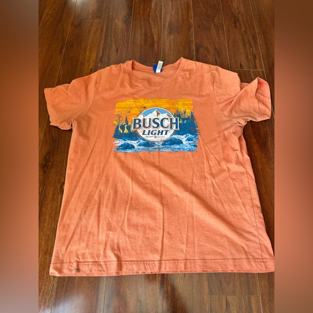Busch Light Logo Orange Colorway T-Shirt Orange Size XL